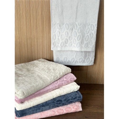 90*150 KISMİ KADİFE BADEM DESEN BANYO HAVLUSU
